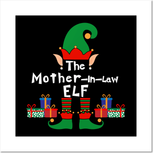 Funny Family Matching Christmas Mother-in-law Elf Posters and Art